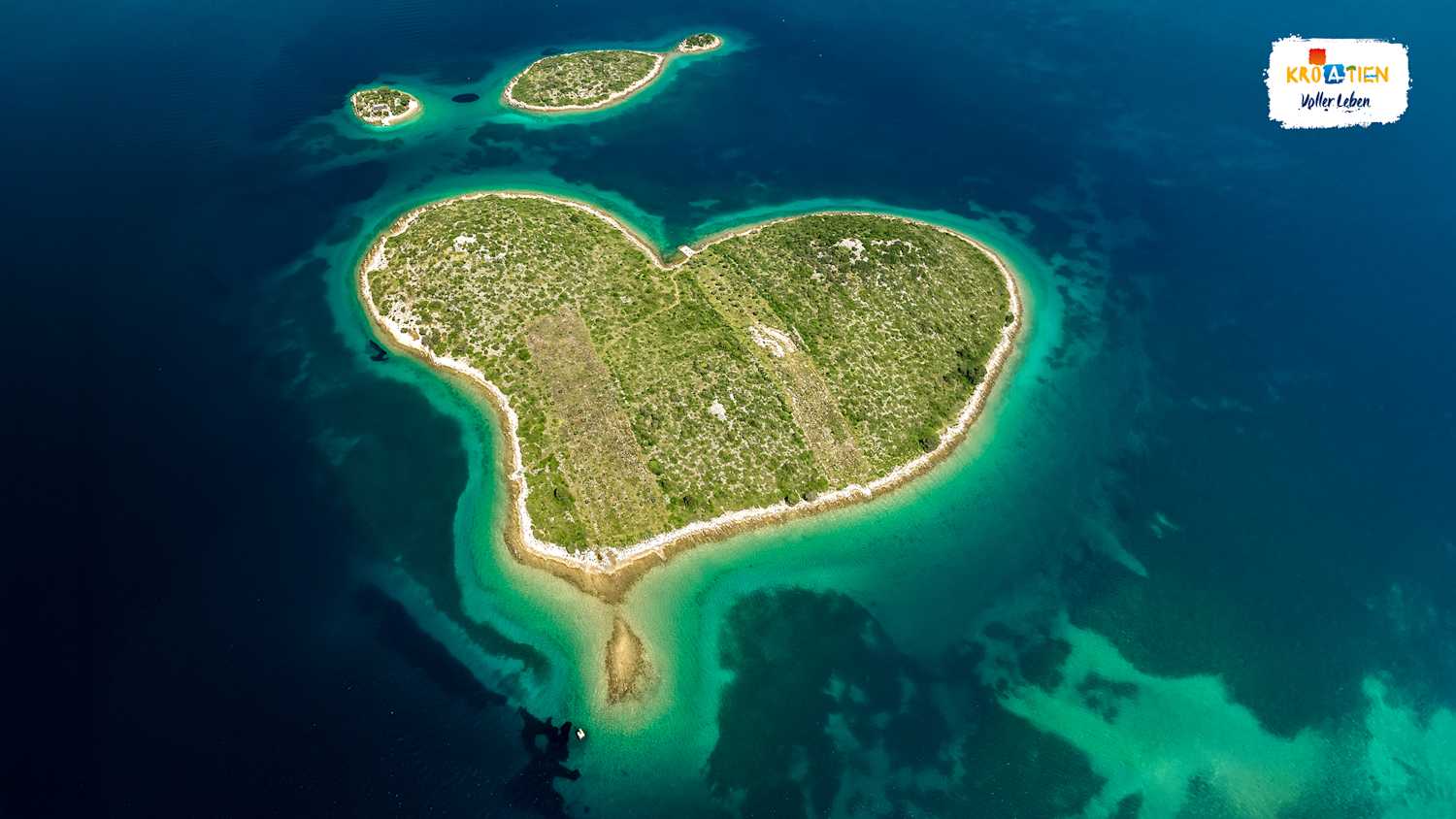 Die Herzinsel Galesnjak in der kroatischen Adria