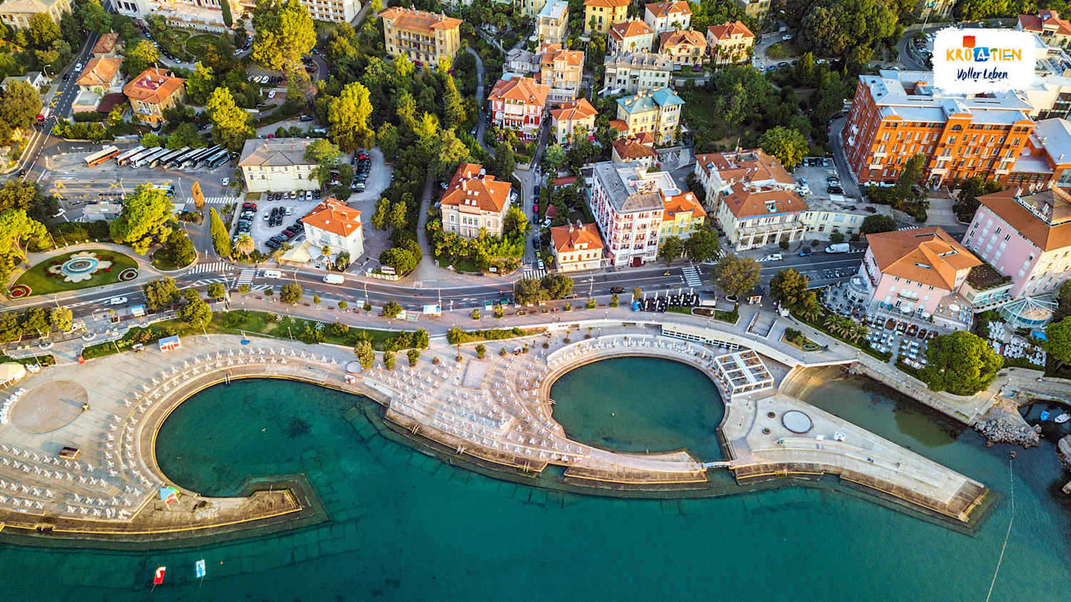 Die Bucht von Slatina bei Opatija