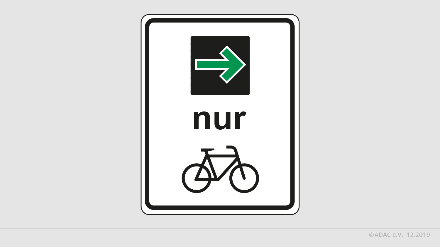 Fahrrad Grünpfeil Schild