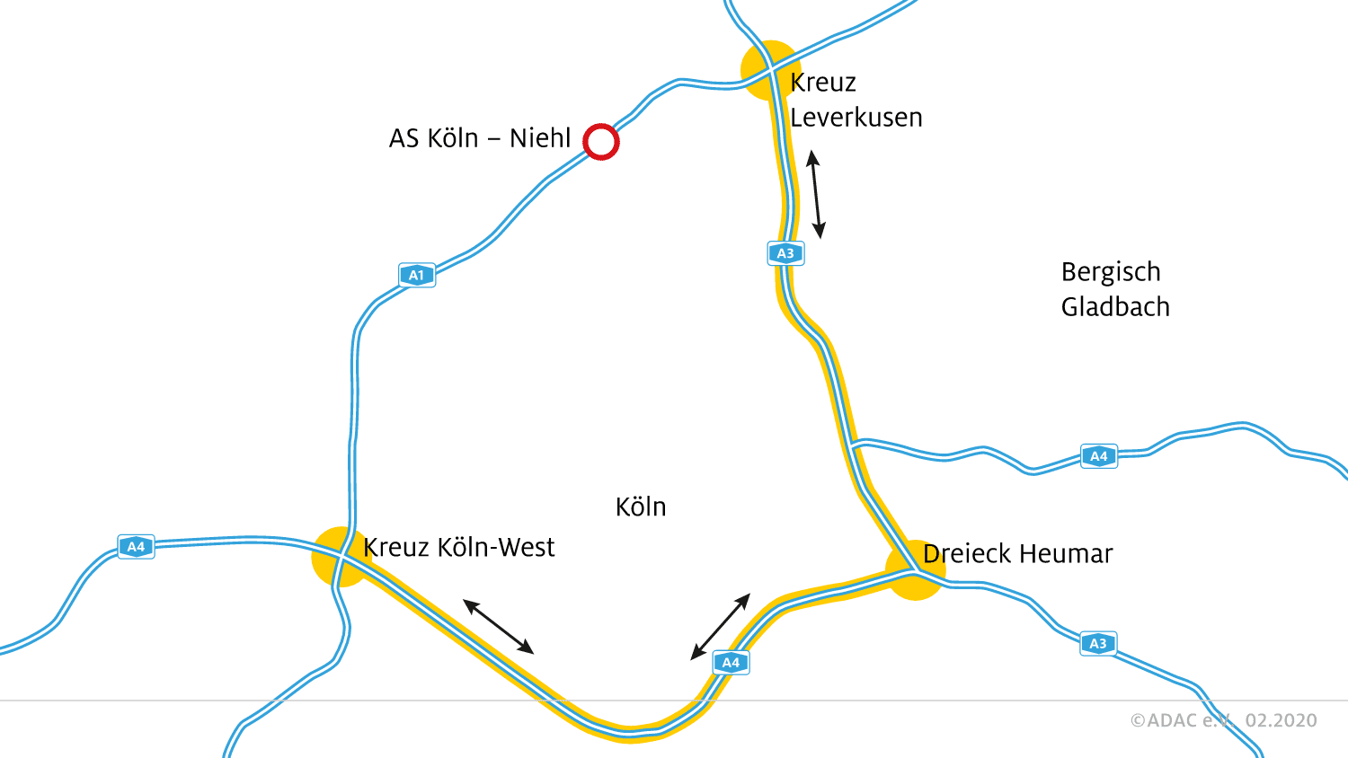 Autobahn A1 Sperrung Köln