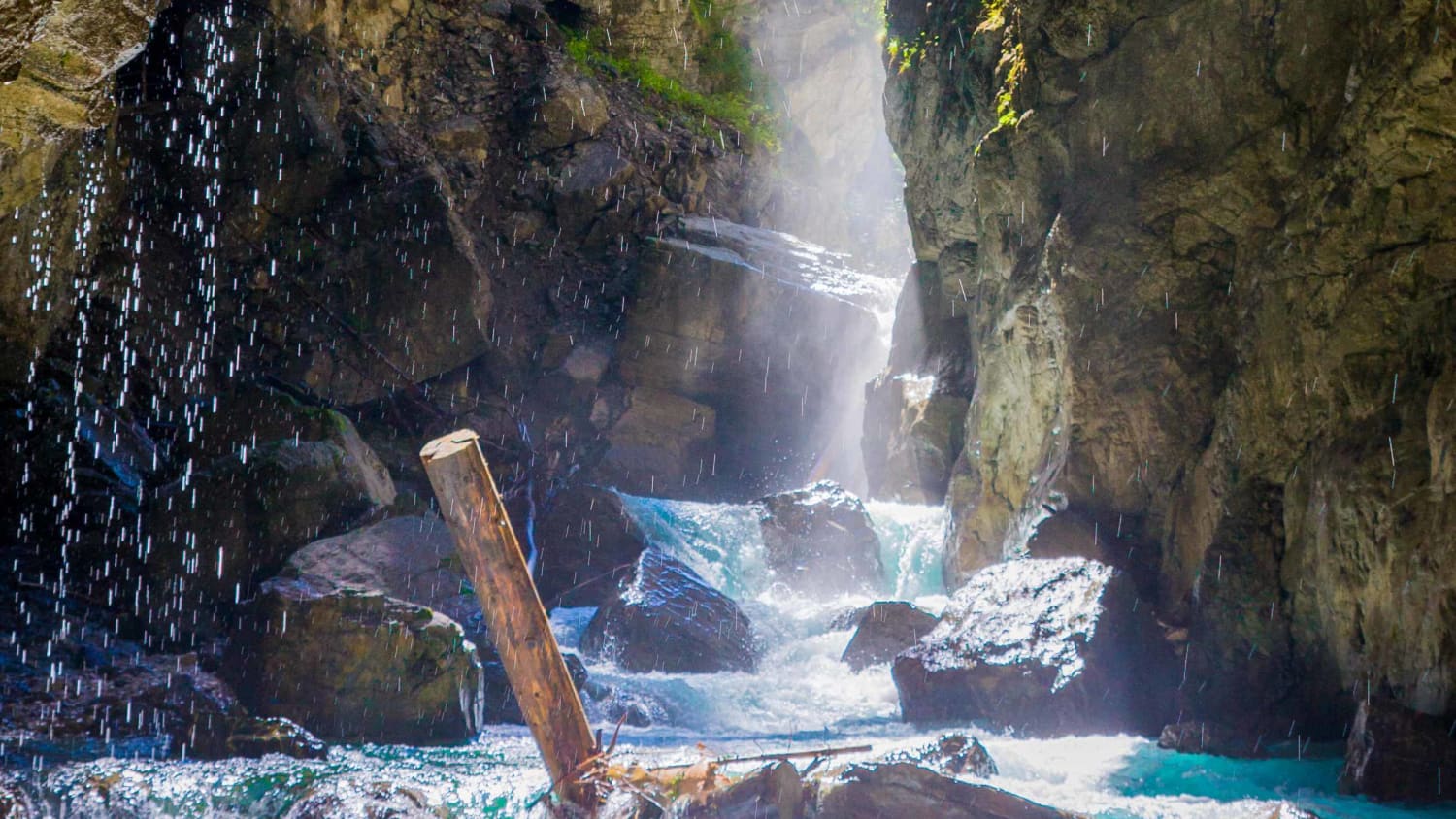 Ein Wasserfall in der Partnachklamm