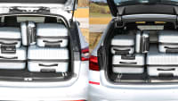 Vergleich des Kofferraums bei BMW und Opel Kombi
