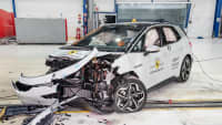 VW ID3 nach dem frontalen Crashtest