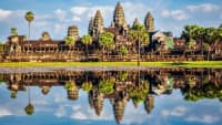 Blick auf den Ankor Wat Tempel in Kambotscha