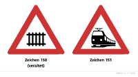 Verkehrszeichen 150 und 151