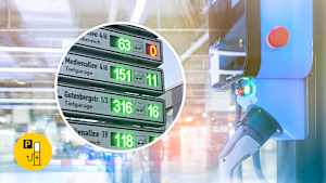 Digitales Parkleitsystem mit Anzeige freier Ladestationen für E-Autofahrer