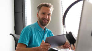 Alexander Berger bei der Arbeit