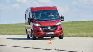 Der Hymer Sydney beim Ausweichtest