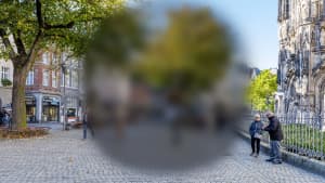Ein Blickfeld eines mit Makula Degeneration erkrankten