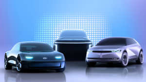 Rendering von 3 Concept-Cars von Hyundai