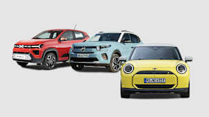 Die Elektroautos Dacia Spring Electric Citroen e-C3und der neue Mini Cooper E im Studio