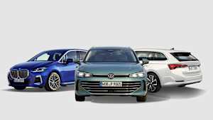 Collage aus BMW 2er, VW Golf Variant , Skoda Octavia
