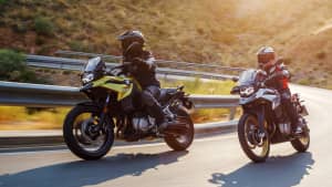 Die BMW F 750 GS und F850 GS wärend der Fahrt
