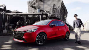 Aufnahme des stehenden Mazda 2