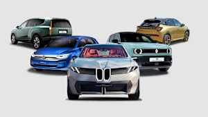 Autocollage aus dem BMW neue Klasse, Lancia Ypsilon, Renault R4, Hyundai Ioniq 9 und VW ID.2 All