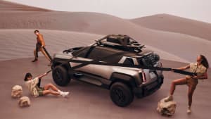 Aufnahme des futuristischen E-Autos Citroen Oli