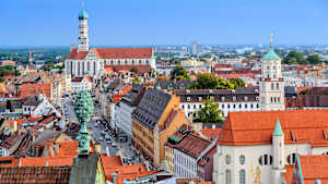 Skyline der Stadt Augsburg