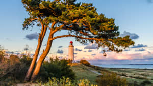 Die Ostseeinsel Hiddensee mit ihrem Leuchtturm Dornbusch
