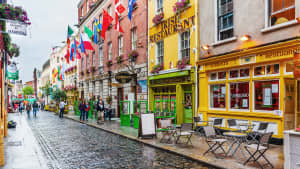 Aufnahme der Old Town Dublin