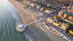 Die italienische Stadt Senigallia aus der Luft