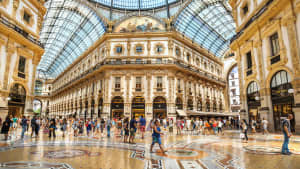 Das Einkaufzentrum Galleria Vittorio Emanuele II in Mailand