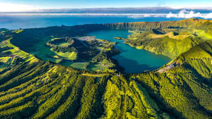 Blick auf Sao Miguel Azoren