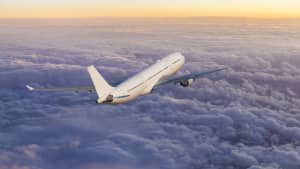 Flugzeug in der Luft