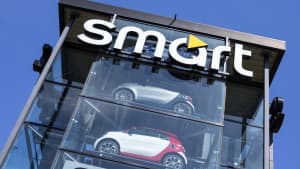 Smarts in einem Smartautohaus