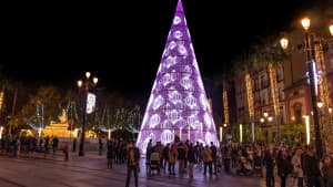 Weihnachtsbeleuchtung in Sevilla