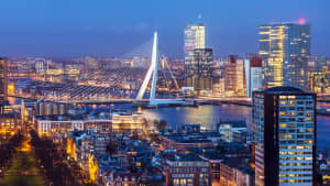 Die skyline von Rotterdam