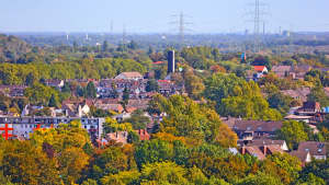 Ein Blick auf Gelsenkrichen mit seinen Vororten