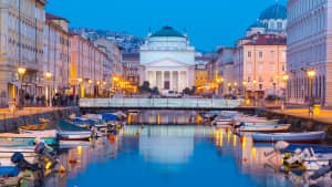 Der Canal Grance in Triest in den Abendstunden