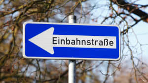 Einbahnstraßen Schild