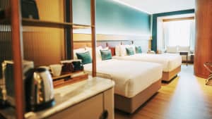 Aufnahme eines Hotelzimmers