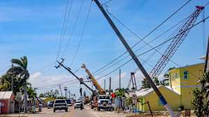 Zerstörungen in Matlacha, Florida nach Hurrikan Milton