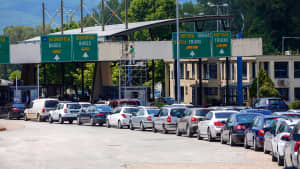 Grenzübergang Promahonas zwischen Griechenland und Bulgarien