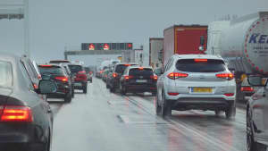 Stau auf der Autobahn