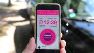 Anzeige der PArkdauer in der EasyPark App