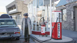 Historische Tankstelle am Automuseum von Bad Homburg
