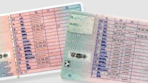 Die Rückseiten des neuen und alten Führerscheins