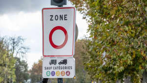 Schild der Umweltzone in Frankreich