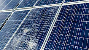 Eine defekte Solarzelle