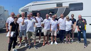 Die Teilnehmerinnen und Teilnehmer an der Vorrunde zum „ADAC Camper des Jahres 2025“ im Fahrsicherheitszentrum Thüringenv