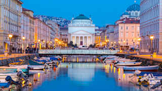 Der Canal Grance in Triest in den Abendstunden
