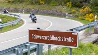 Motorradfahrer auf der Schwarzwaldhochstraße