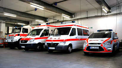 Der Fuhrpark der Johanniter Unfallhilfe
