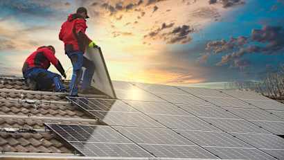 Photovoltaikanlage auf einem Hausdach