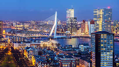 Die skyline von Rotterdam