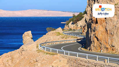 Eine Autobahn an der Adria in Kroatien