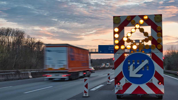 Sperrung einer Autobahnausfahrt